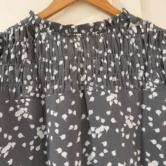 5 for $25! DOKOTOO Casual V Neck Alicia Floral Print Smocked Chiffon Blouse - Picture 10 of 14
